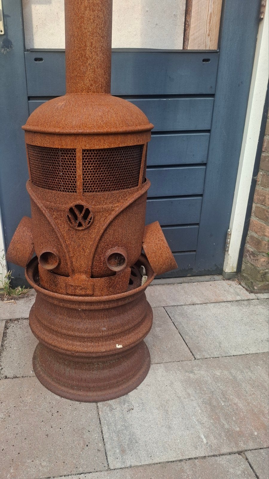 Vintage VW Kachel met Extra Lange Schoorsteen, Huis en Inrichting, Kachels, Ophalen, Gebruikt, Hout, Houtkachel