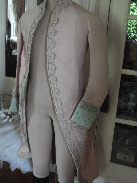 antieke 18e eeuwse ZIJDE FROCK COAT (rond 1780), zeldzaam, Ophalen of Verzenden