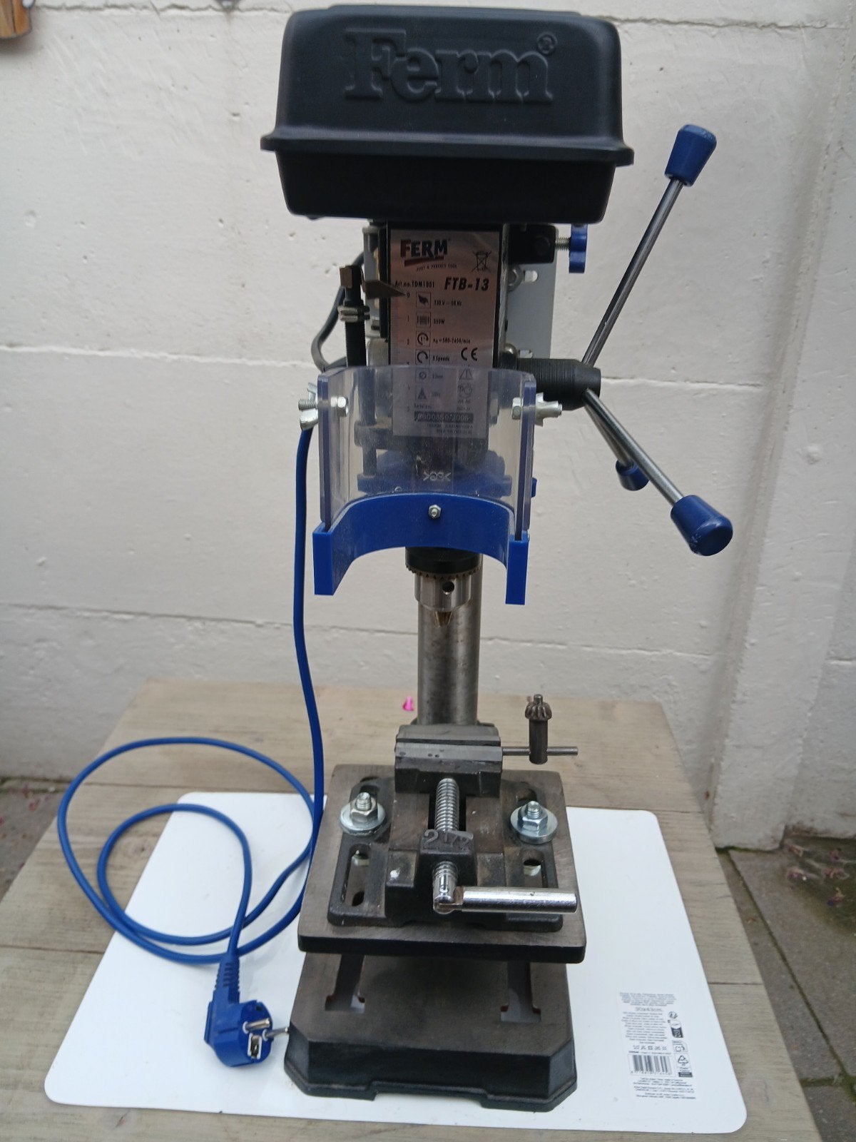 Gereedschap tafelboormachine, Ophalen