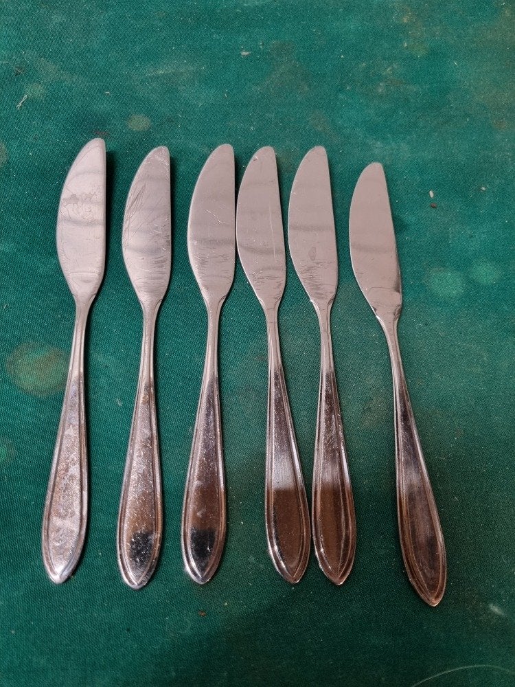 vismessen puntfilet amefa zes stuks, Ophalen of Verzenden, 'T Olde Gre-j, Info@toldegrej.nl, Endepoelstraat 20f Didam