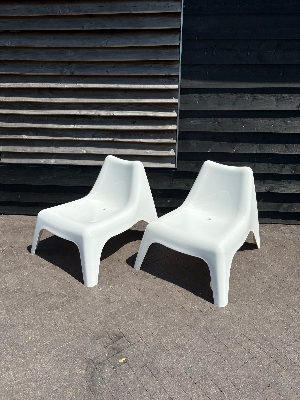 IKEA PS Fauteuil / Stoel - Wit Kunststof, Ophalen, Kunststof, Gebruikt, Twee