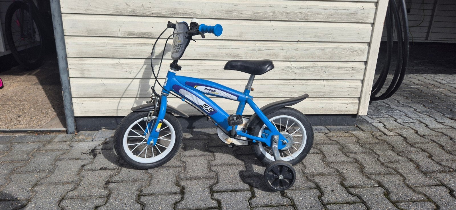 13 inch kinderfiets met zijwieltjes - Blauw, Fietsen en Brommers, Ophalen