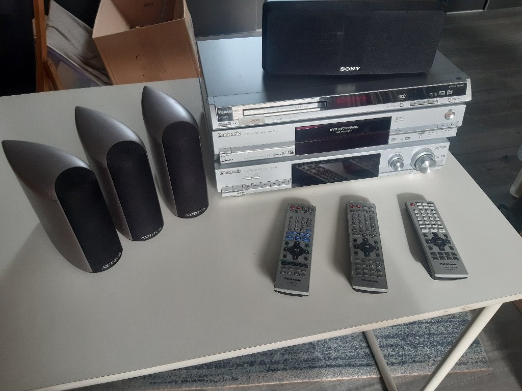 Panasonic Dolby surround reciever & DVD complete set, Ophalen, Gebruikt, Audio