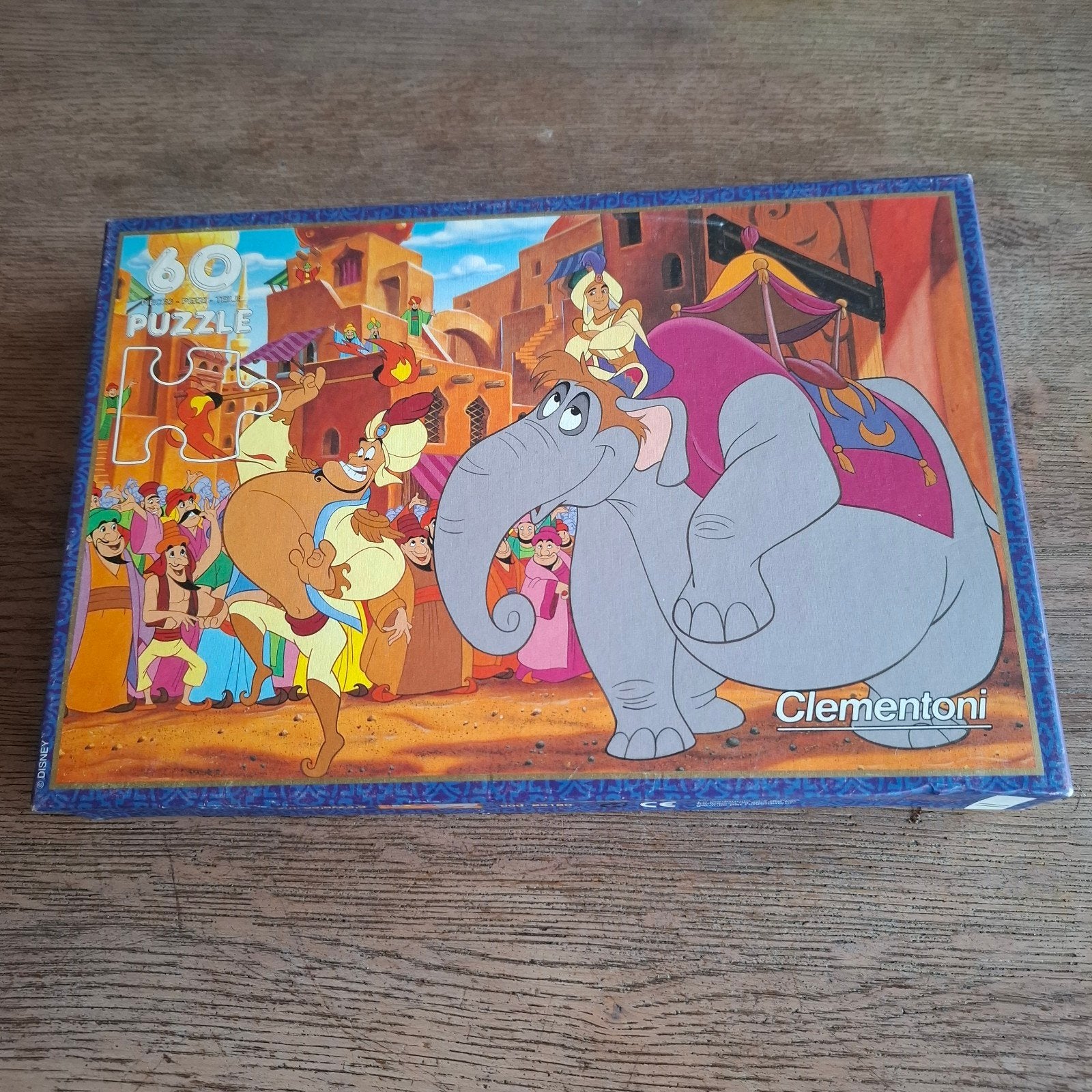 Disney Aladdin puzzel 60 stukjes Clementoni, Ophalen of Verzenden, 10 tot 50 stukjes, Gebruikt, 4 tot 6 jaar