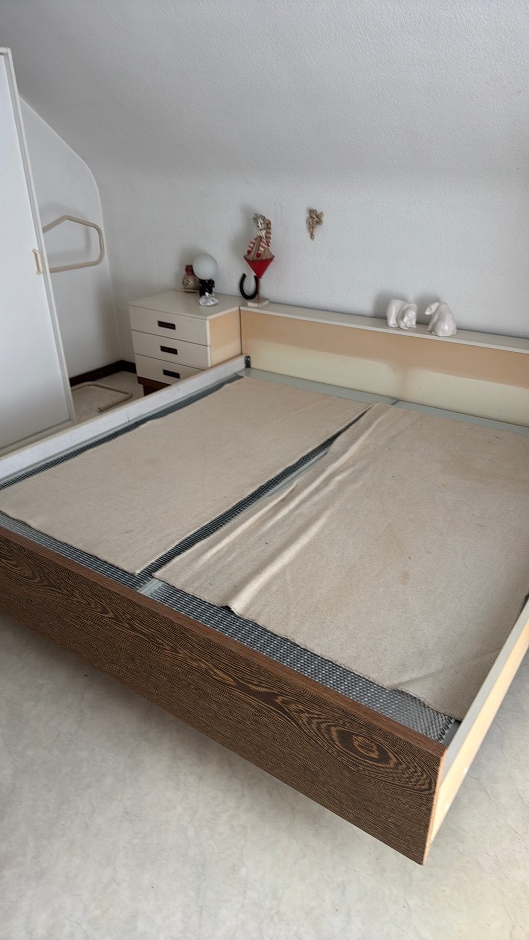 Bedombouw 2 persoons met nachtkastjes, Ophalen, Gebruikt, Tweepersoons, 180 cm