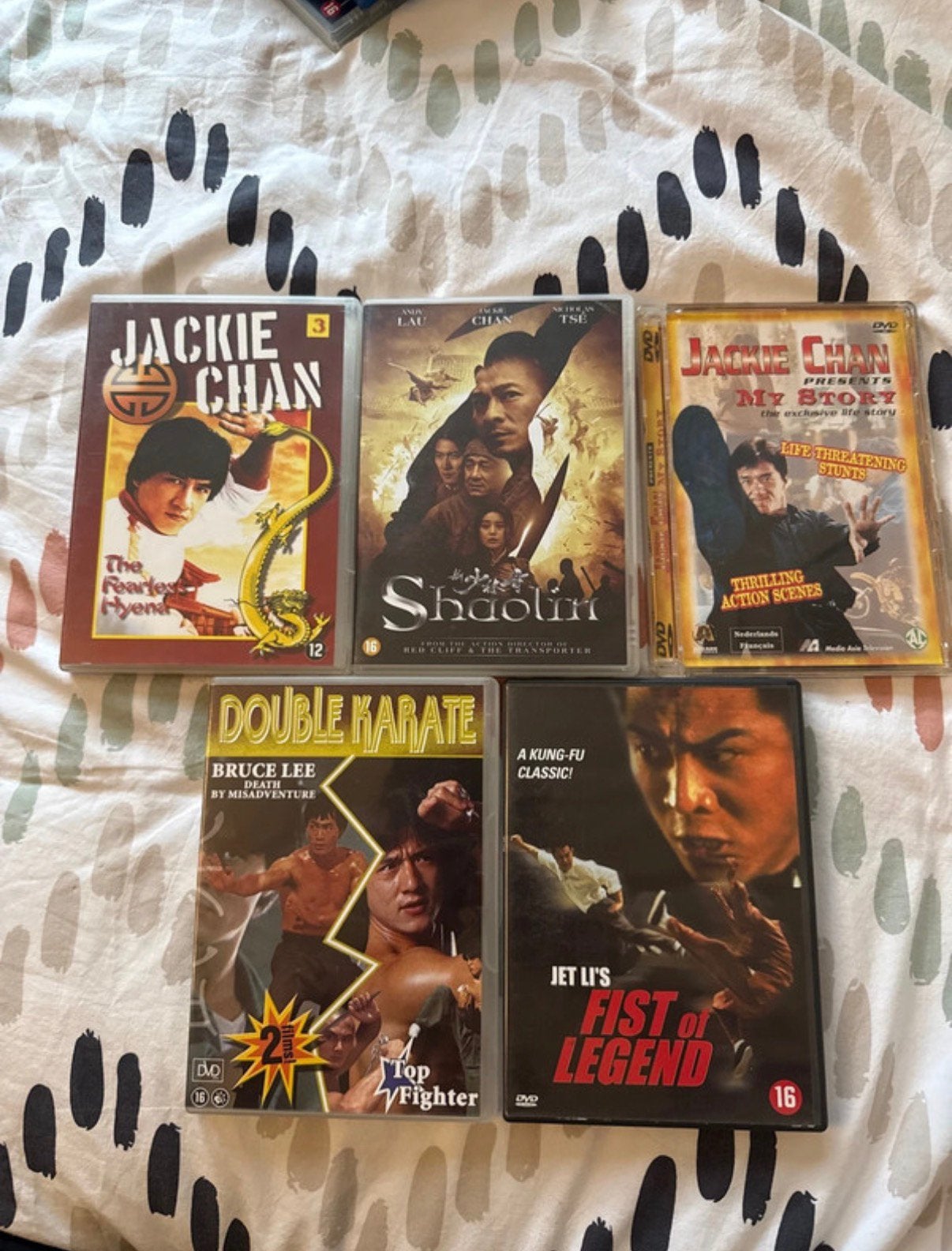 6 DVD Jackie Chan, Bruce Lee, Jet Li Kung-Fu, Vanaf 12 jaar, Ophalen of Verzenden, Gebruikt, Martial Arts