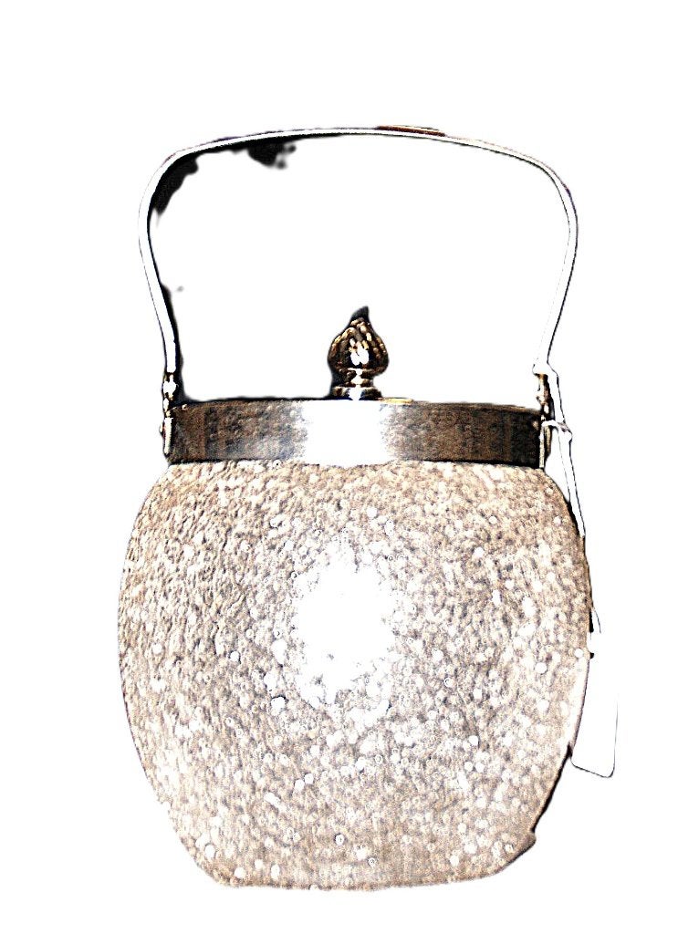 Antieke klontjes pot van ijsglas, Ophalen of Verzenden
