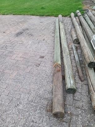 gebruikte palen, Ophalen, Gebruikt, 250 cm of meer, Palen