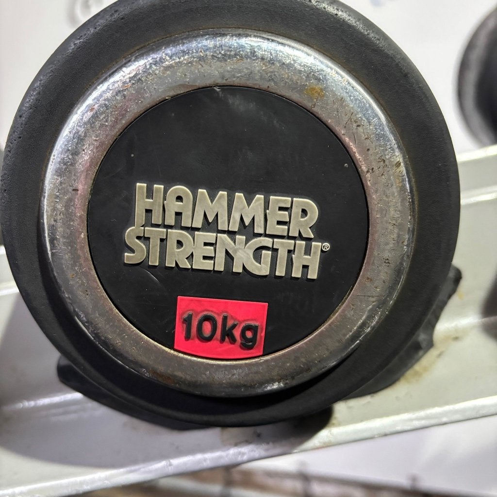 Hammer Strength - Dumbell Set Incl. Rek, Ophalen of Verzenden, Gebruikt, Benen, Dumbbell