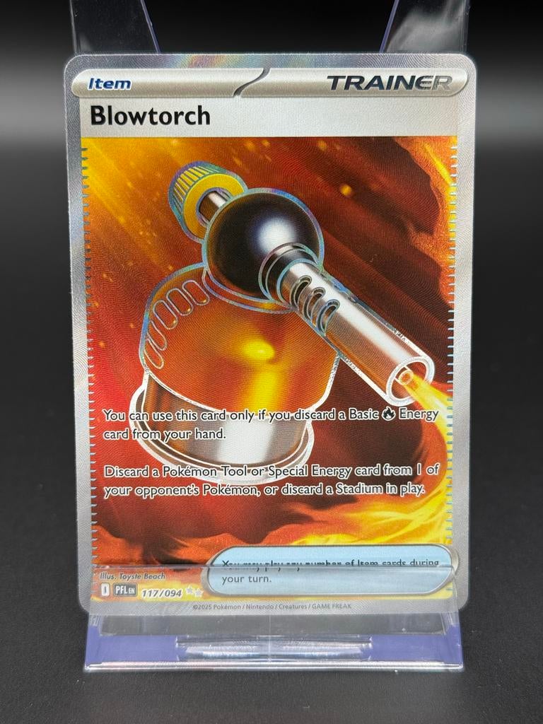 Trainer Blowtorch - Pokémon Phantasmal Flames - #117/094 PFL, Ophalen of Verzenden, Zo goed als nieuw, Losse kaart, Foil