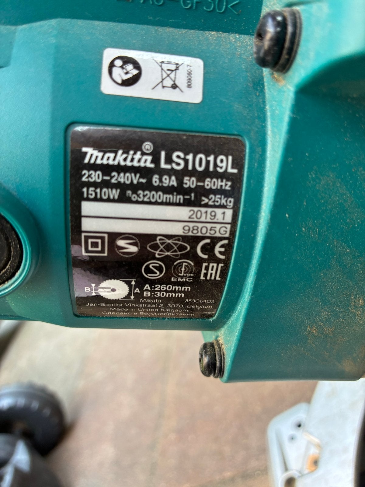 Makita LS1019L Afkortzaag - Krachtig en Nauwkeurig, Doe-het-zelf en Verbouw, Ophalen, Gebruikt, 70 mm of meer, Afkortzaag