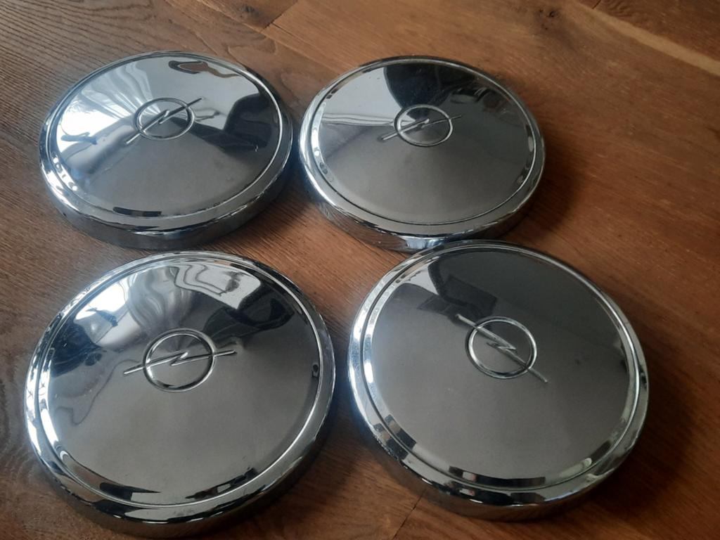 4 Zeer Nette Opel originele Oldtimer Chroom Wieldoppen, Ophalen of Verzenden, Gebruikt