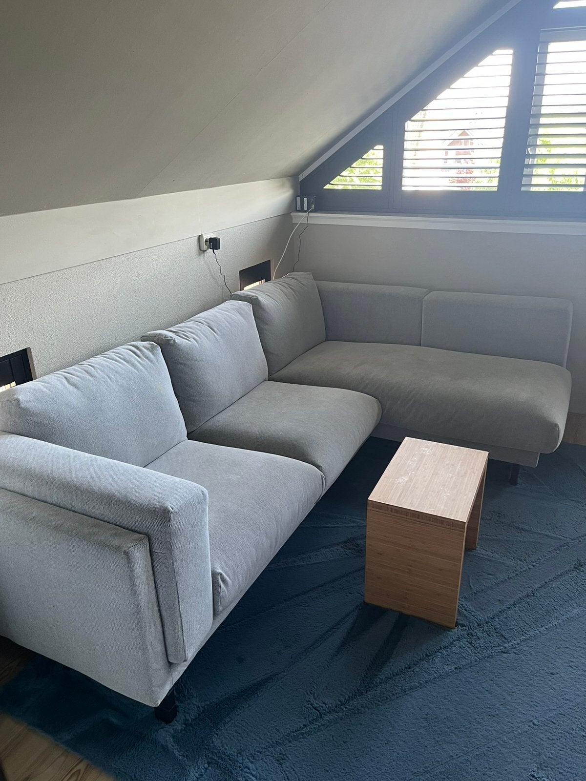Ikea hoekbank Nockeby 3-zits, Huis en Inrichting, Ophalen, Zo goed als nieuw