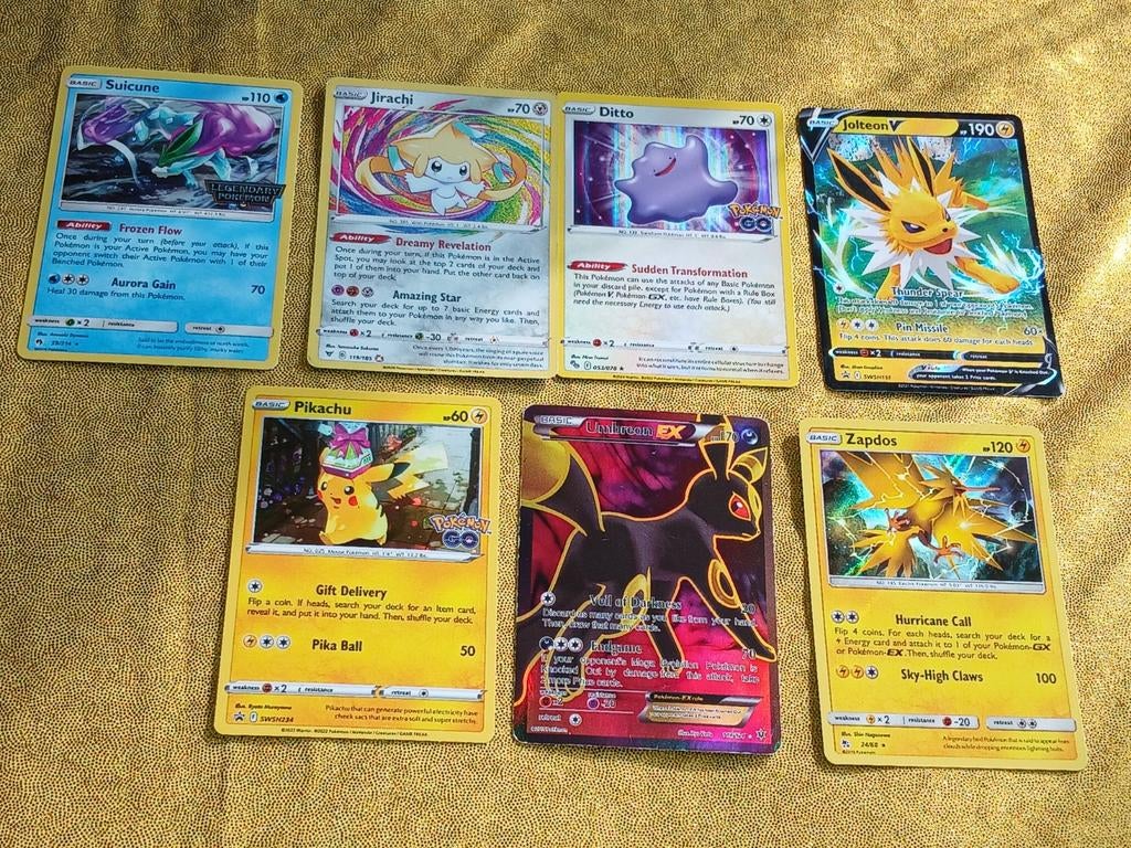 Pokemonkaarten hole 7 stuks, Ophalen of Verzenden, Meerdere kaarten