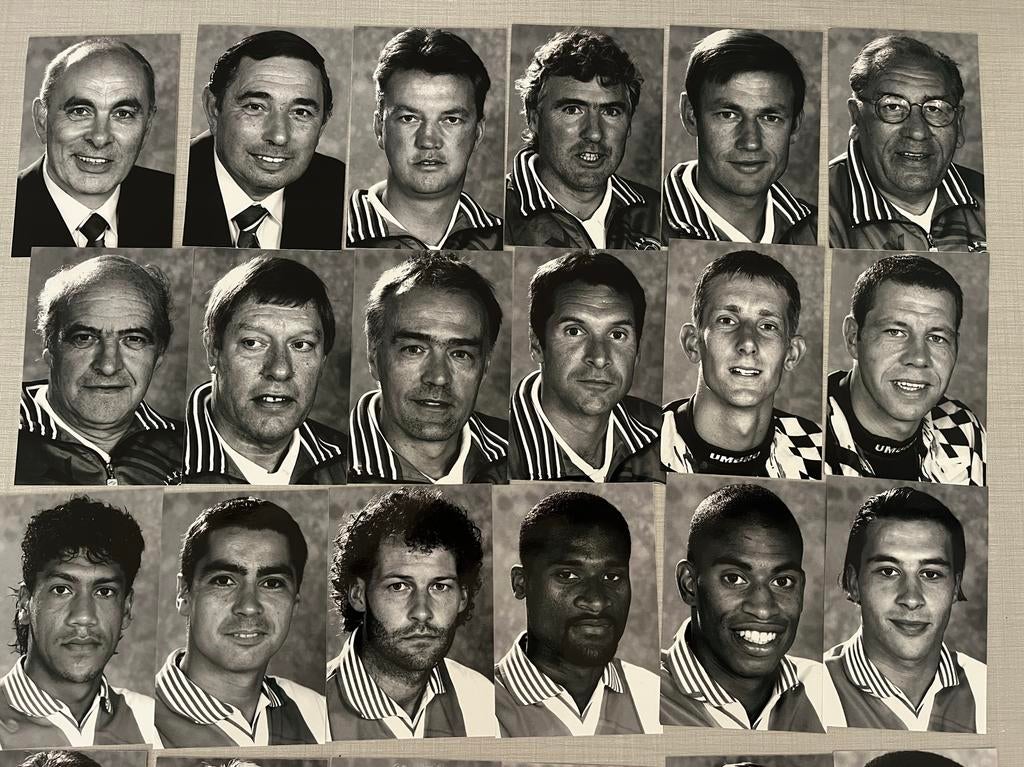 Ajax Persfoto's Staf & Selectie Juli 1995 - 30 Stuks, Verzamelen, Ophalen of Verzenden