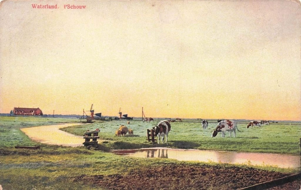 702-479-027 Waterland T'Schouw, Verzenden, Voor 1920, Noord-Holland