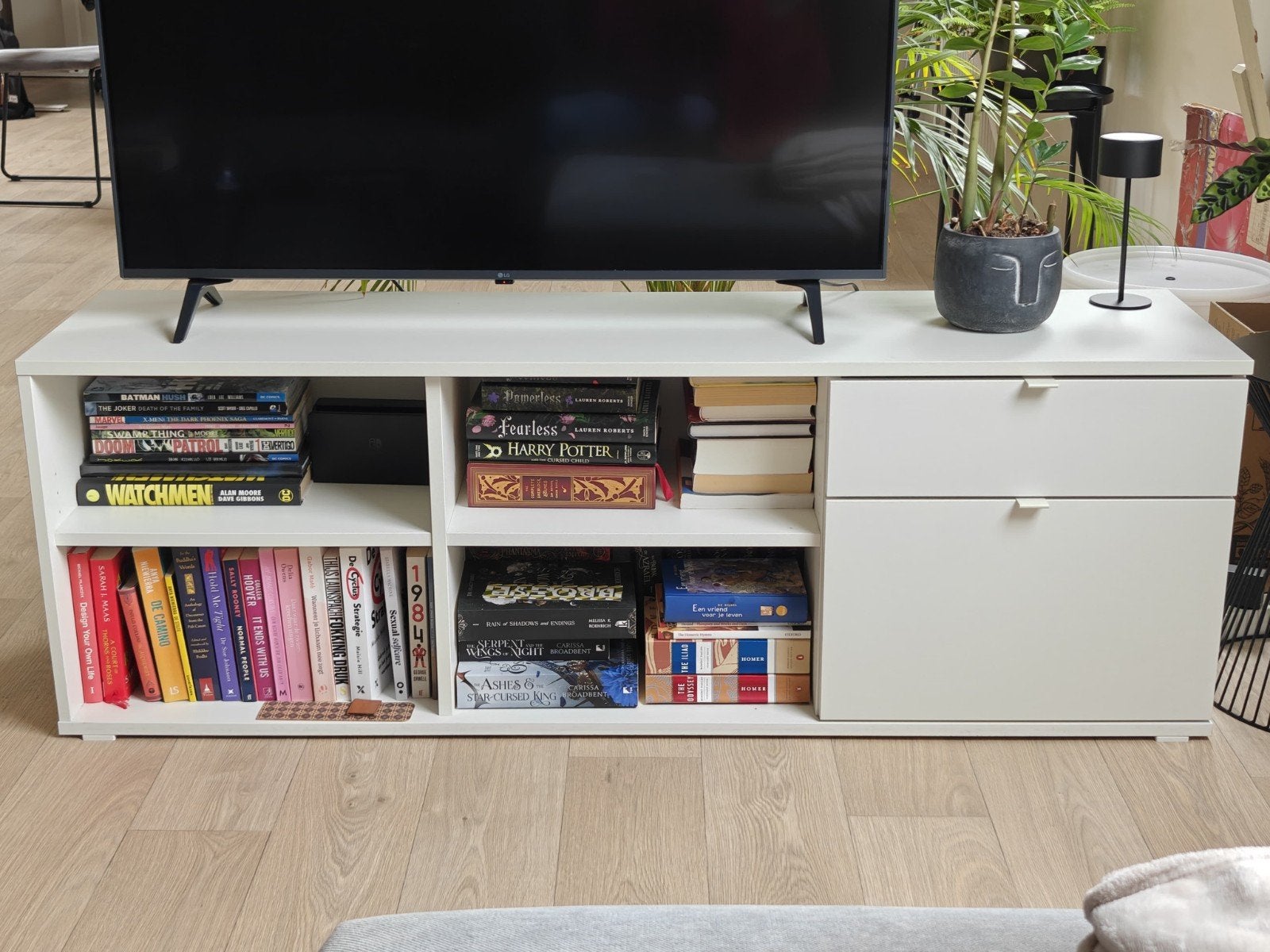 Vihals Tv kastje wit  176x37x50 cm, Ophalen, Gebruikt, 50 tot 100 cm, Minder dan 100 cm