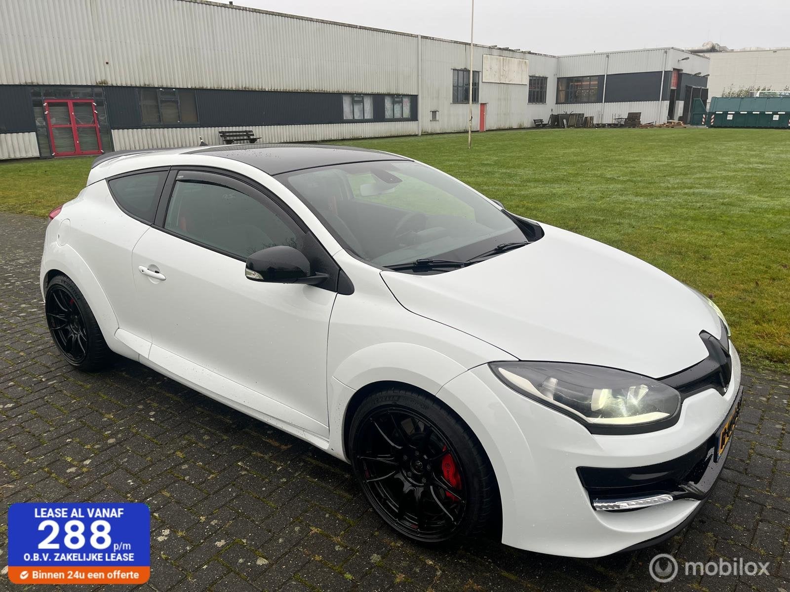 Renault Megane Coupé 2.0 Turbo RS 265 Shortshift, Auto's, Gebruikt, 4 cilinders, Wit, Leder