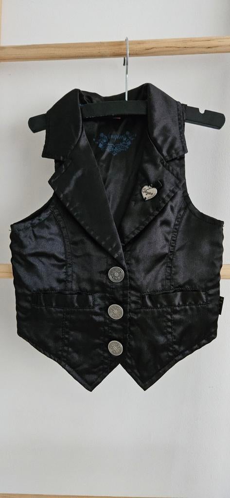 Vingino zwart meisjes gilet - Nieuw, maat 4, Ophalen of Verzenden, Nieuw, Vingino, Meisje