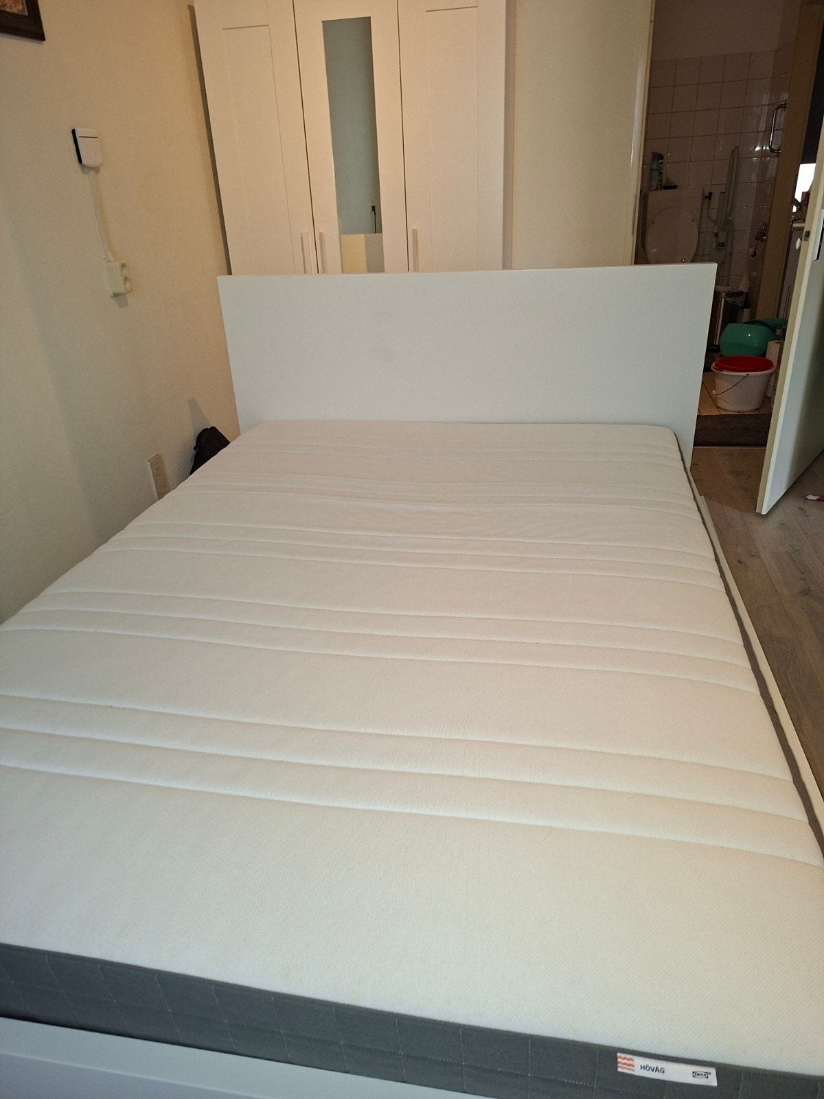 Ikeabed met gezondheidsmatras, Ophalen, 90 cm, Eenpersoons, Zo goed als nieuw