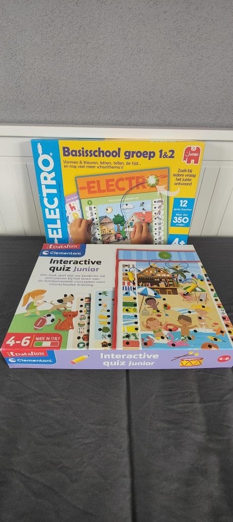 Electro en Clementoni interactive quiz junior - voor 4+ jaar, Ophalen, Zo goed als nieuw, Elektronica, Met licht