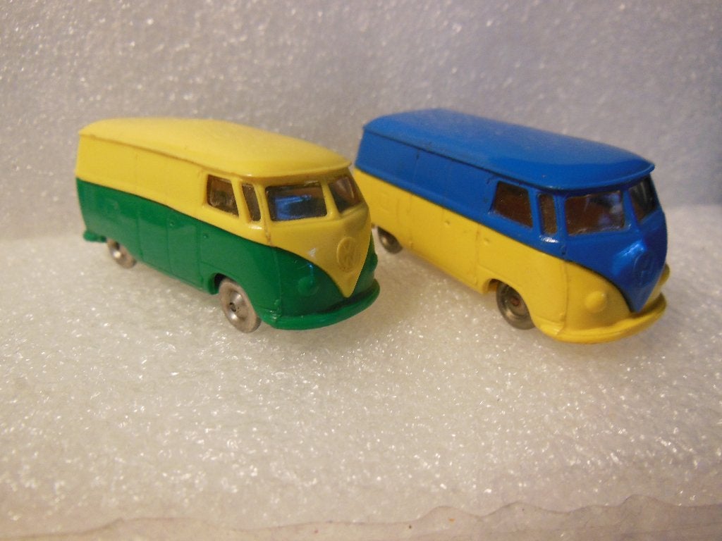 LEGO 258/658- 2x VW T1 Busjes 1:87 Ge./Gr..+ Bla./Ge., Hobby en Vrije tijd, Modelauto's | 1:87, Ophalen of Verzenden, Gebruikt