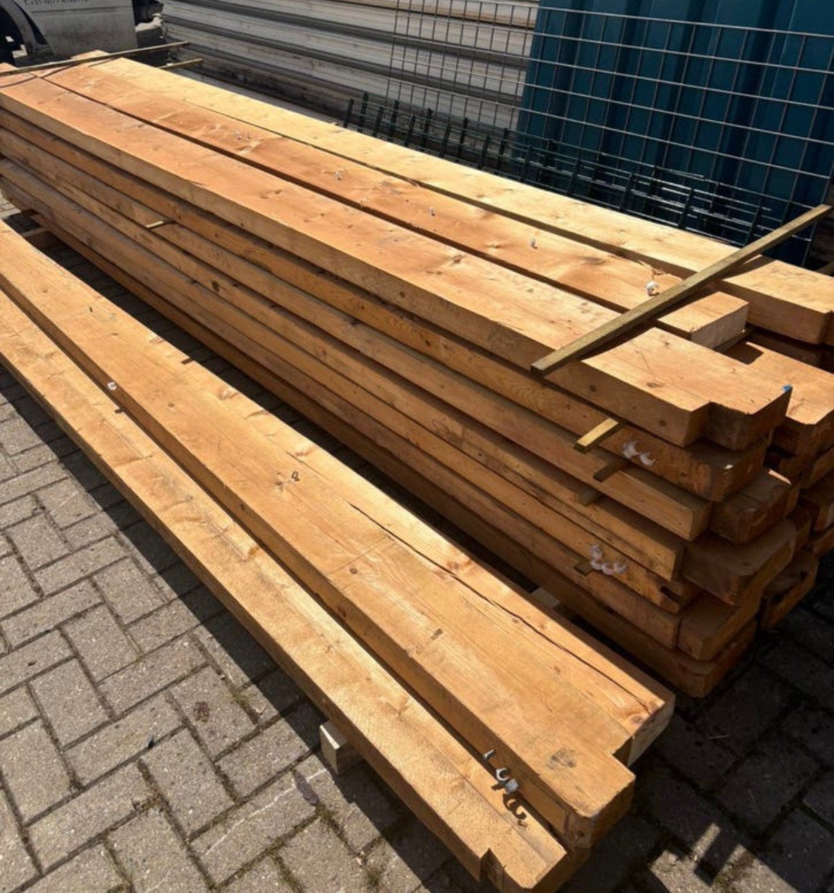 Houten balken, Doe-het-zelf en Verbouw, Hout en Planken, Ophalen, Balk, Vuren, 50 mm of meer
