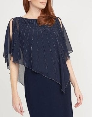 Joseph Ribkoff schitterend chique jurk 38/M pailletten stof, Maat 38/40 (M), Blauw, ., Joseph Ribkoff