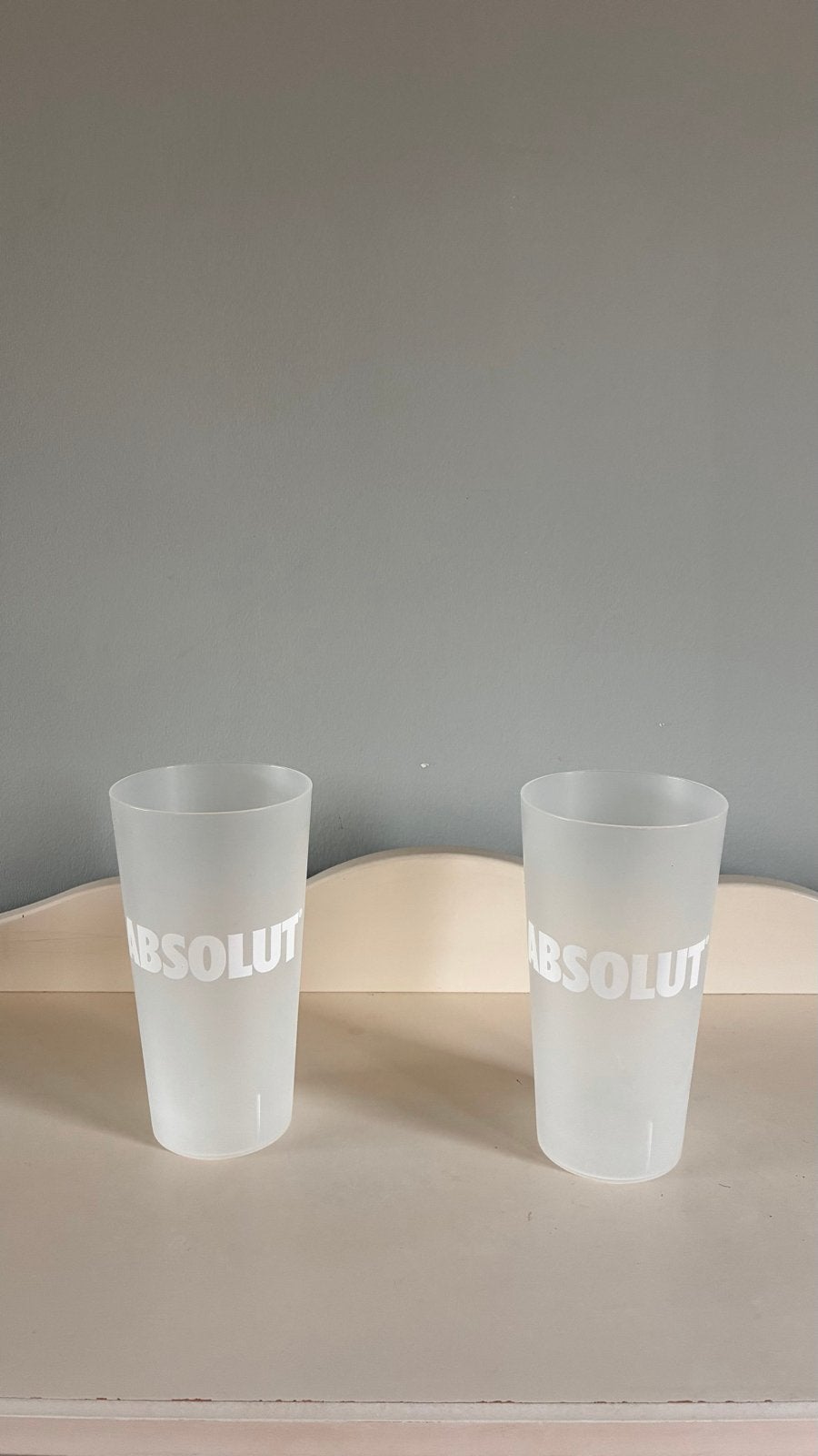Set van 2 Absolut Vodka festivalbekers - 15,5 cm hoog, Ophalen of Verzenden, Zo goed als nieuw, Overige typen