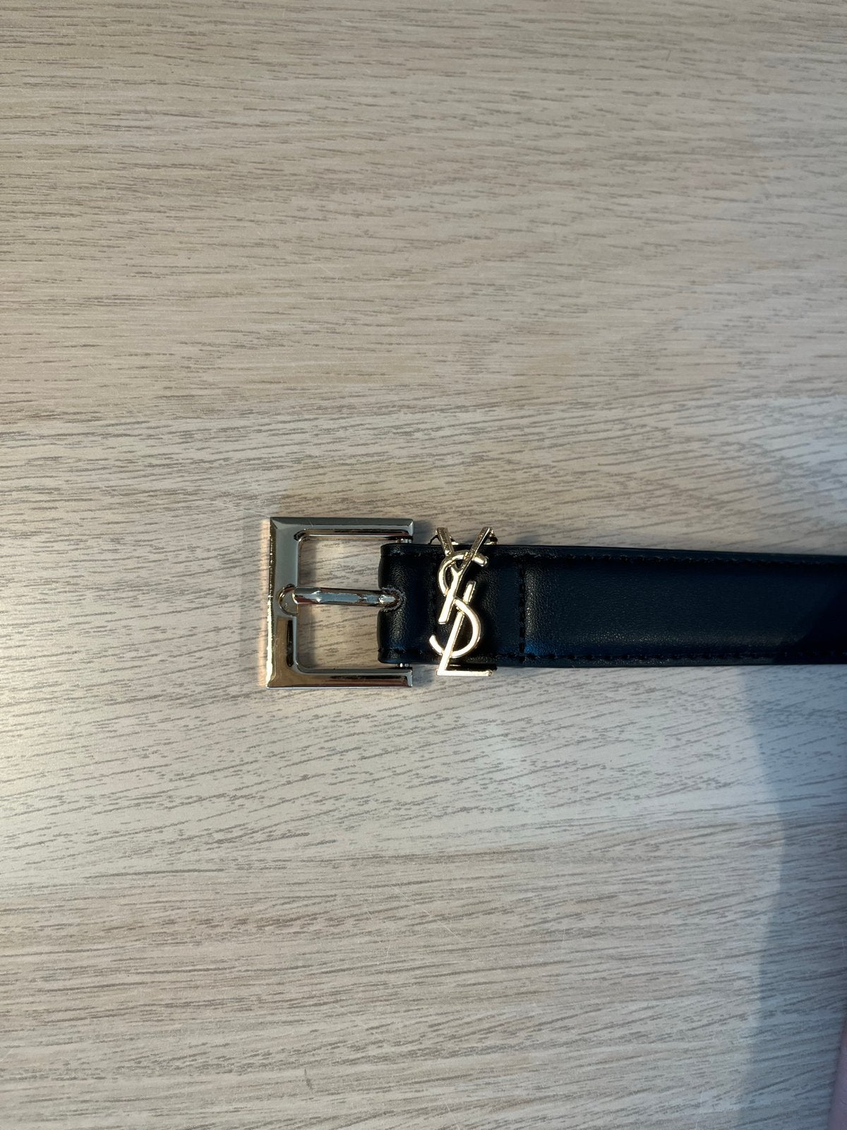 YSL Riem Zwart met Zilveren Gesp, Heupriem, Ophalen of Verzenden, Zo goed als nieuw, 3 tot 5 cm
