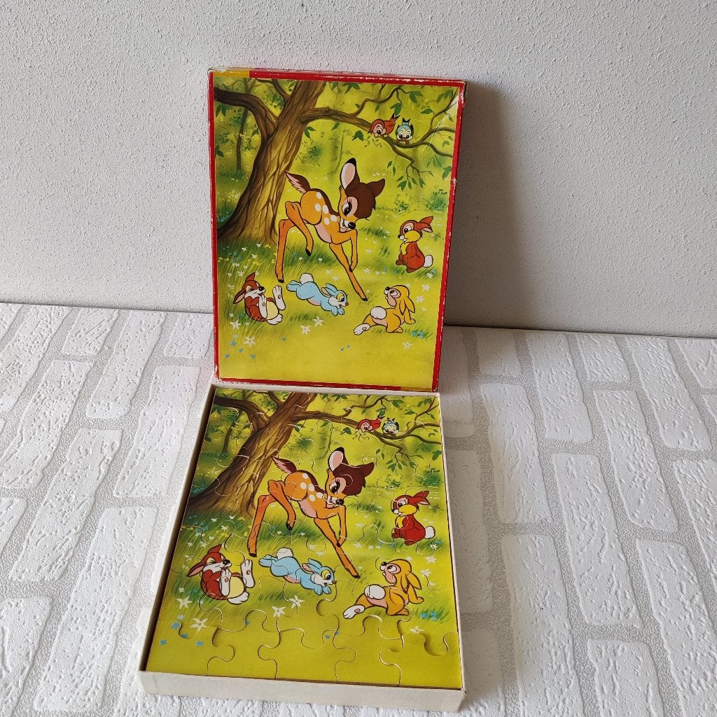 Vintage Bambi Houten Legpuzzel Kolibri uit de jaren 60, Verzamelen, Ophalen of Verzenden, Gebruikt