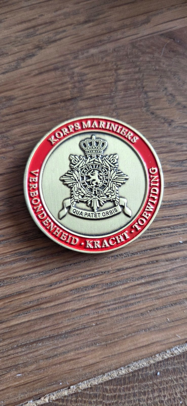 Korps Mariniers Challenge Coin  Fysieke Training & Sport, Ophalen of Verzenden, Zo goed als nieuw