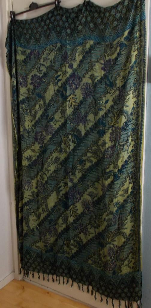 Mooi groentinten batik look kleed/doek/sjaal/tafelkleed, Verzenden, Zo goed als nieuw