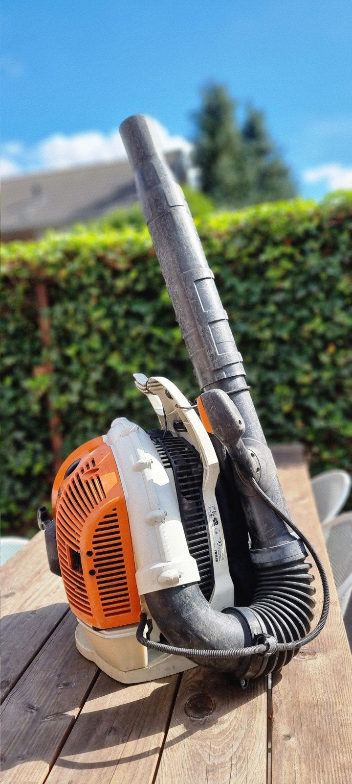 STIHL BR 600 Magnum professionele ruggedragen bladblazer, Tuin en Terras, Bladblazers, Ophalen, Gebruikt, Ruggedragen, Stihl