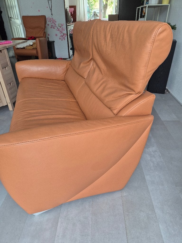 Orgineele JORI bank plus fauteuil, Ophalen, 150 tot 200 cm, Driepersoons, Zo goed als nieuw