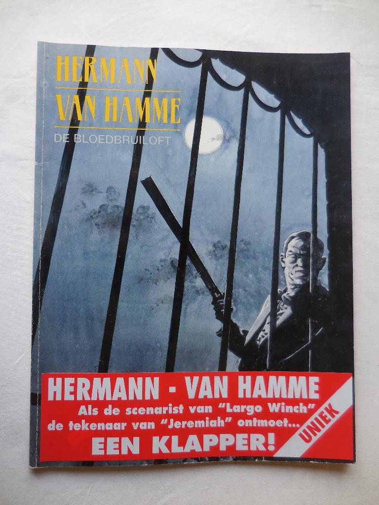 Vrije Vlucht serie:  Bloedbruiloft door Hermann en Van Hamme, Eén stripboek, Hermann en Van Hamme, Ophalen, Gelezen