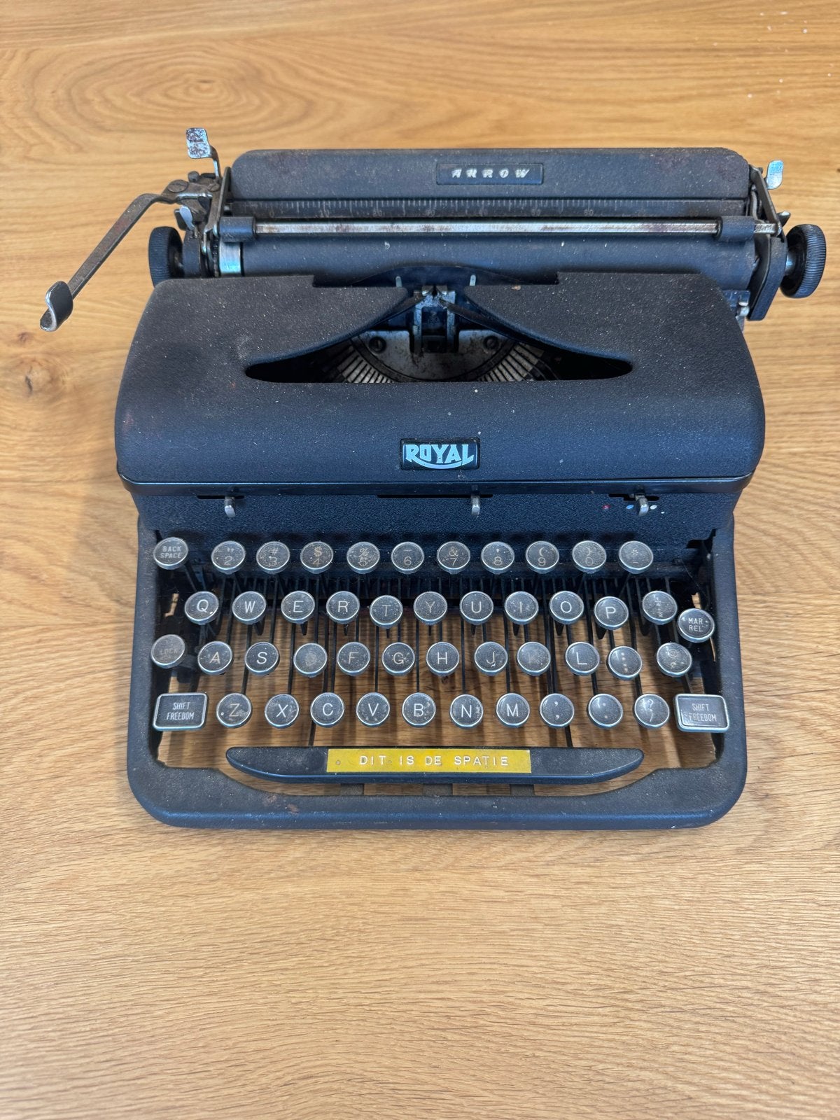 Vintage Royal typemachine – zwart, industrieel, decoratief, Diversen, Typemachines, Ophalen, Gebruikt