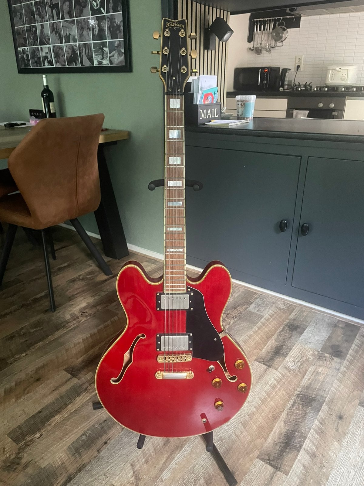 Te koop Washburn HB 35 semi hollow body, Ophalen, Gebruikt, Semi-solid body, Overige merken