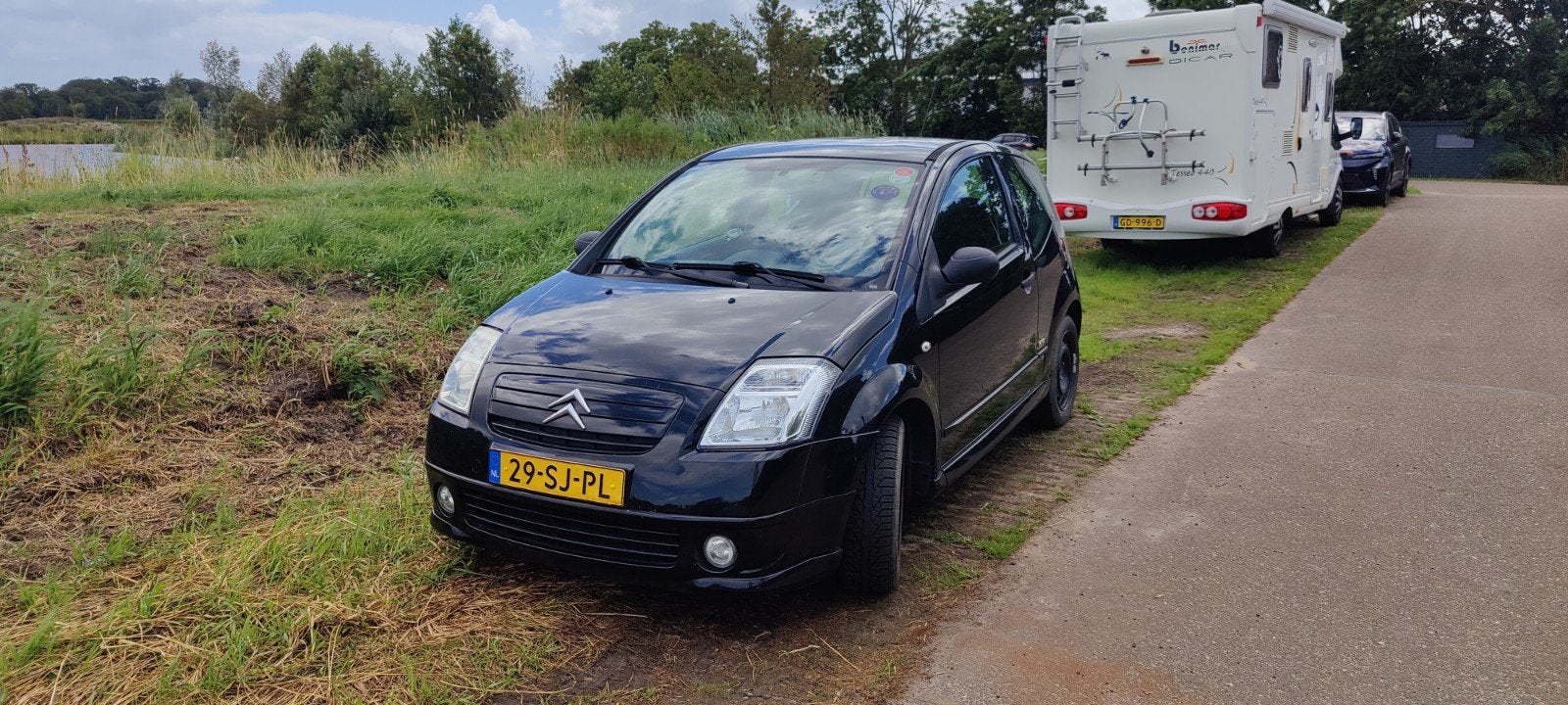 Citroën C2 VTR 1.4 I 2006 Zwart, Auto's, Citroën, Voorwielaandrijving, 450 kg, 4 cilinders, 4 stoelen