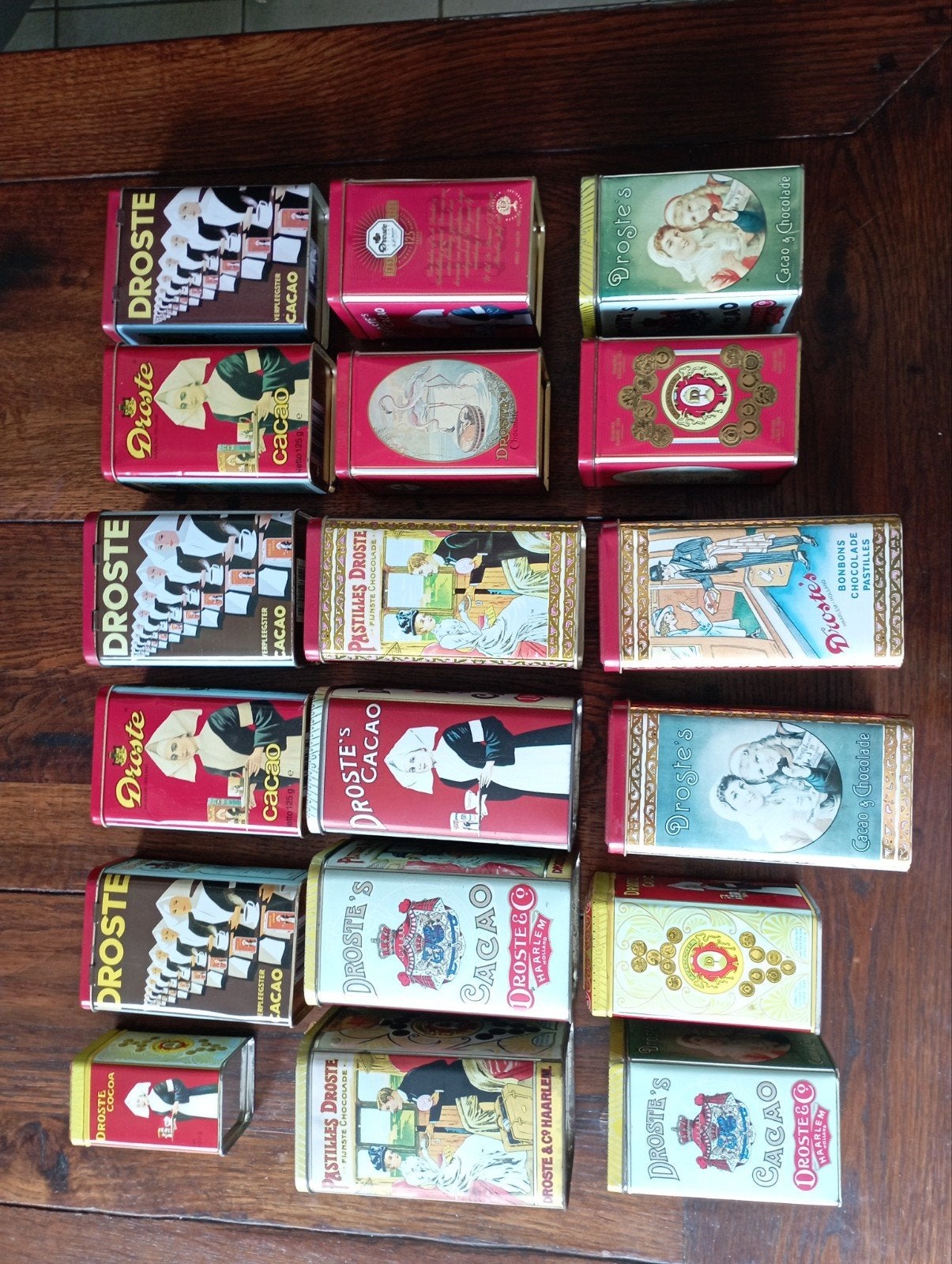 Verzameling vintage Droste blikken - Cacao & Pastilles, Ophalen of Verzenden