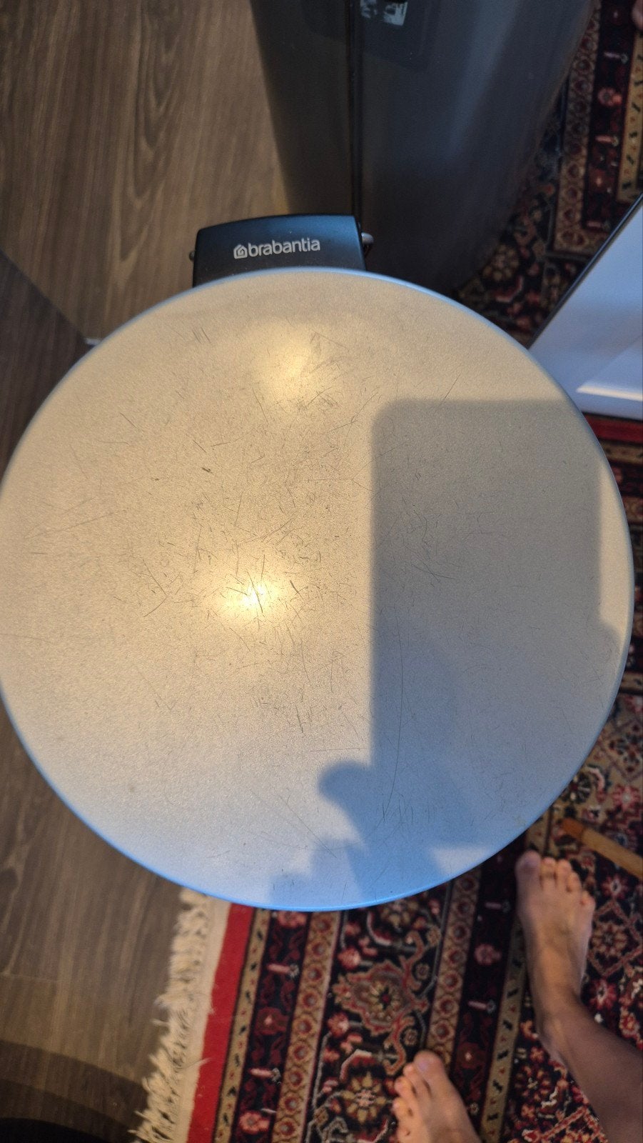 Brabantia pedaalemmer 23-30L zilverkleurig metaal, Ophalen, 50 – 75, Gebruikt, Met pedaal