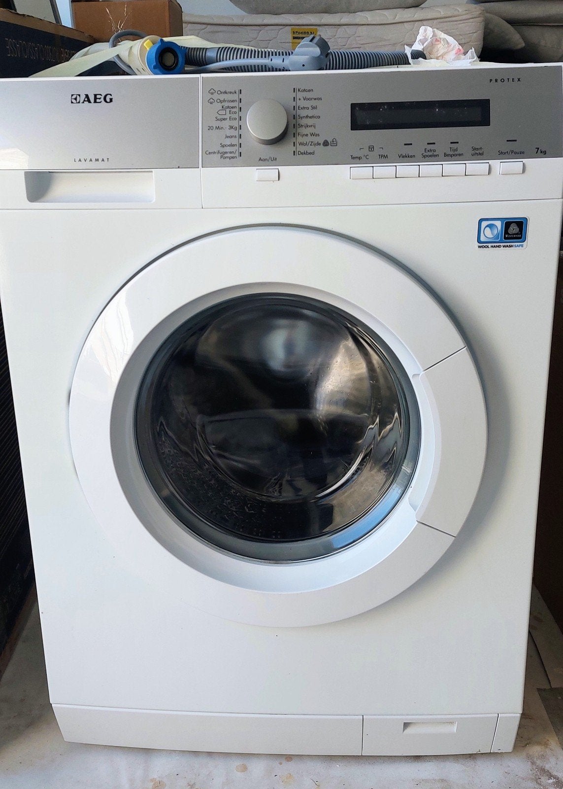 AEG wasmachine, Ophalen, Zo goed als nieuw, Voorlader, Kort programma