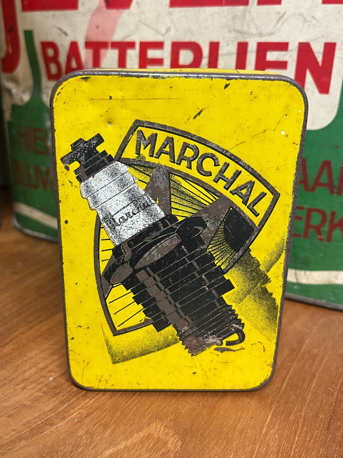 Vintage Marchal Bougies Blik - Verzamelobject, Ophalen of Verzenden, Gebruikt, Overige