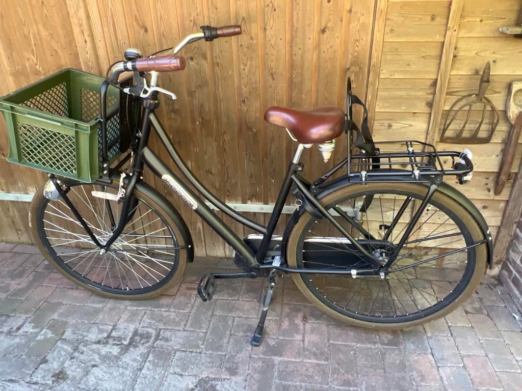Popal Daily Dutch Basic Damesfiets - Zwart, Terugtraprem, Gebruikt, Versnellingen, 50 tot 53 cm