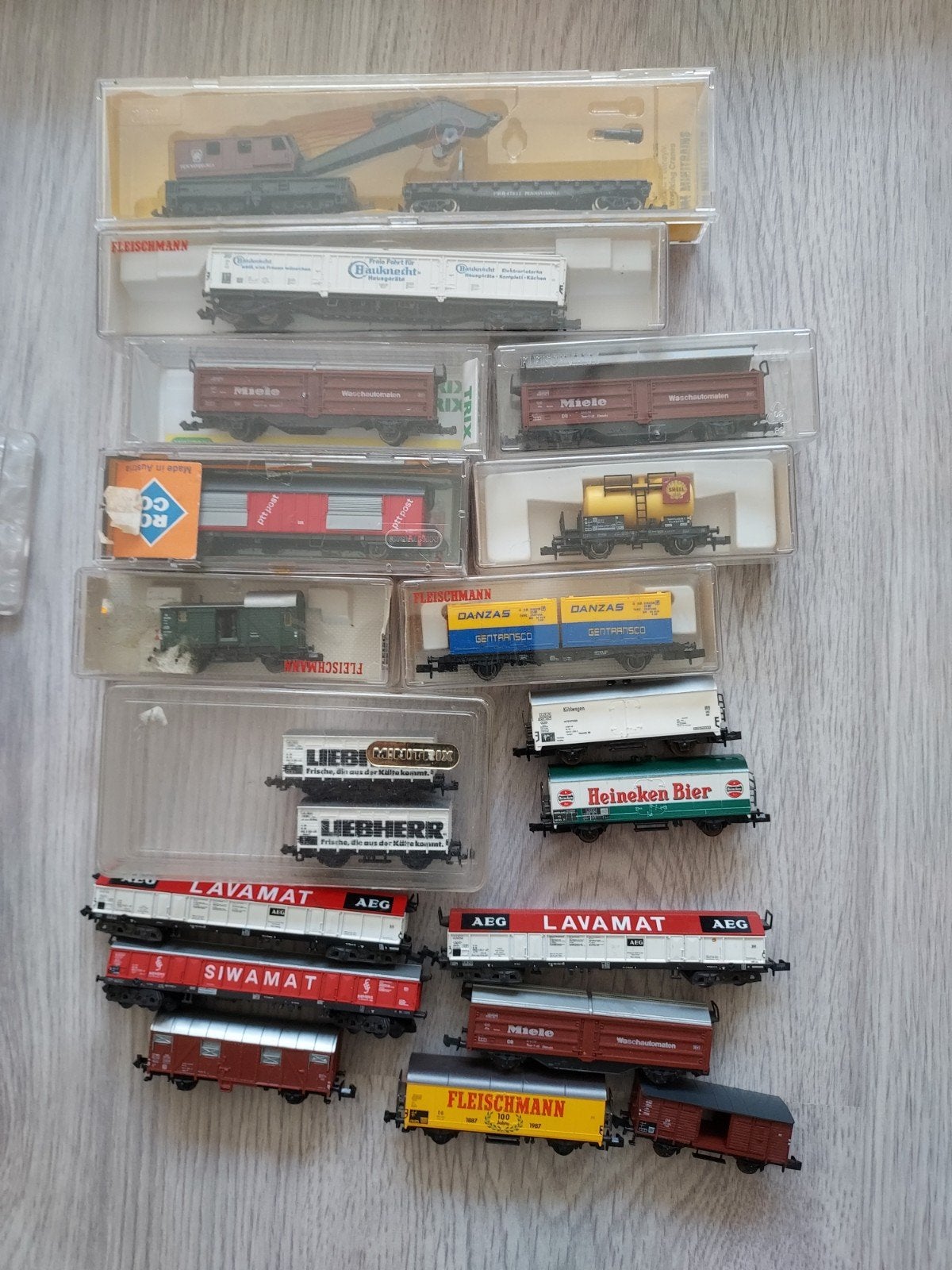 Grote collectie modelspoorwagons  Fleischmann, trix, Hobby en Vrije tijd, Ophalen of Verzenden, Gebruikt, Gelijkstroom of Wisselstroom