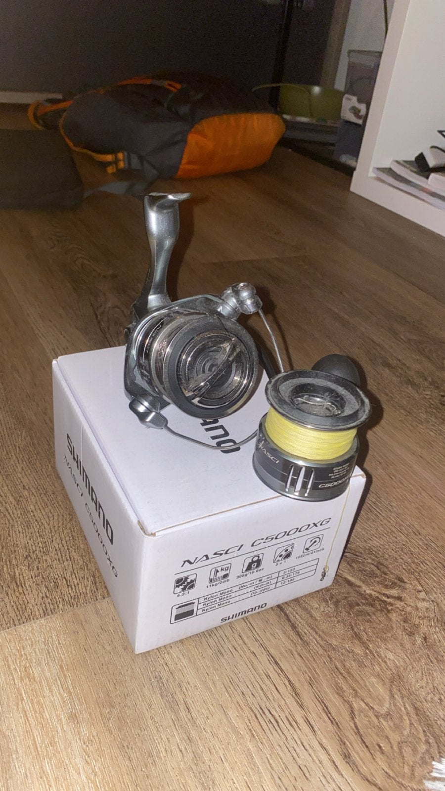 Shimano nasci C5000XG  - Zo goed als nieuw met extra spoel, Ophalen of Verzenden, Zo goed als nieuw, Molen