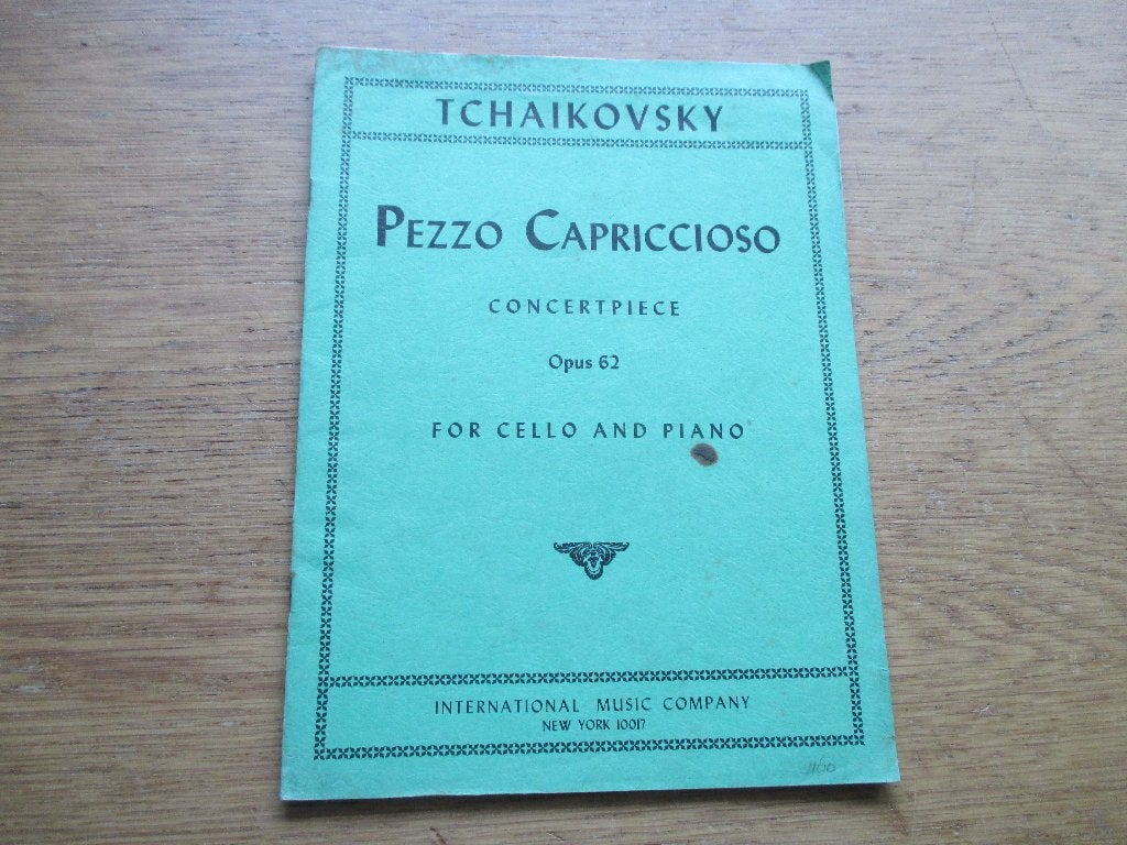 Tchaikovsky Pezzo Capriccioso - Cello en Piano bladmuziek, Gebruikt, Klassiek, Ophalen of Verzenden, Artiest of Componist