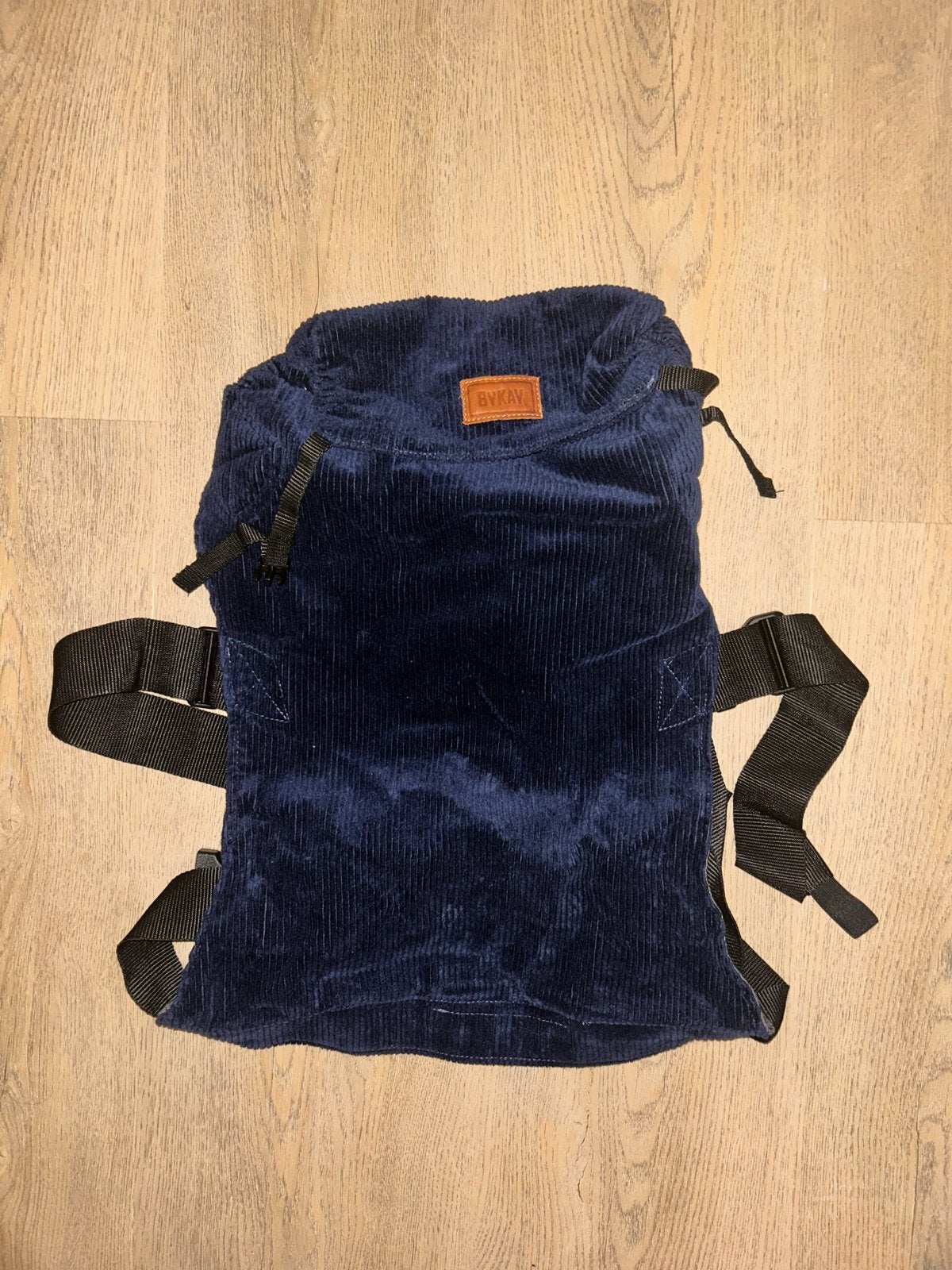 ByKay Draagzak Click Carrier - Donkerblauw Ribstof, Zo goed als nieuw, Buik, Rug of Zij, Draagzak, Ophalen