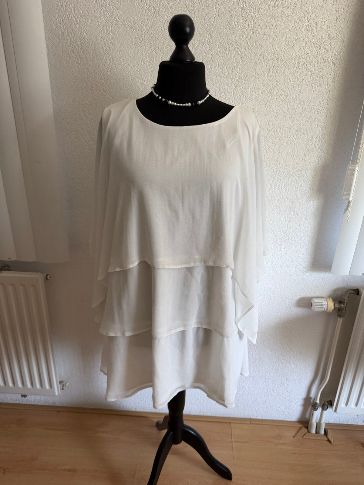 Jessica C&A witte blouse met lagenlook - maat 60/62, Kleding | Dames, Grote Maten, Ophalen of Verzenden, Zo goed als nieuw, Wit