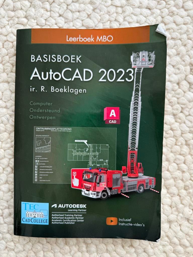 AutoCAD 2023 Basisboek MBO - ir. R. Boeklagen, Ophalen of Verzenden, Gelezen, Overige onderwerpen